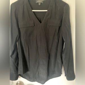 Express Roll-up Sleeve Blouse Top XS